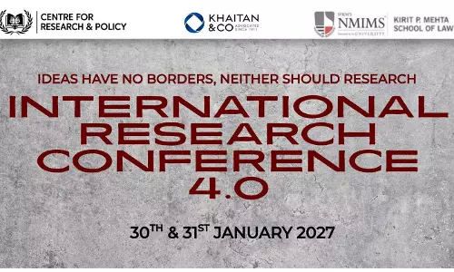 NMIMS Kirit P. Mehta School Of Law, Mumbai, To Organise International Research Conference 2027