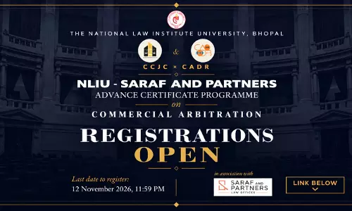 NLIU Bhopal To Organise Commercial Arbitration Drafting Exercise On November 14–15 NLIU Bhopal To Organise Commercial Arbitration Drafting Exercise On November 14–15