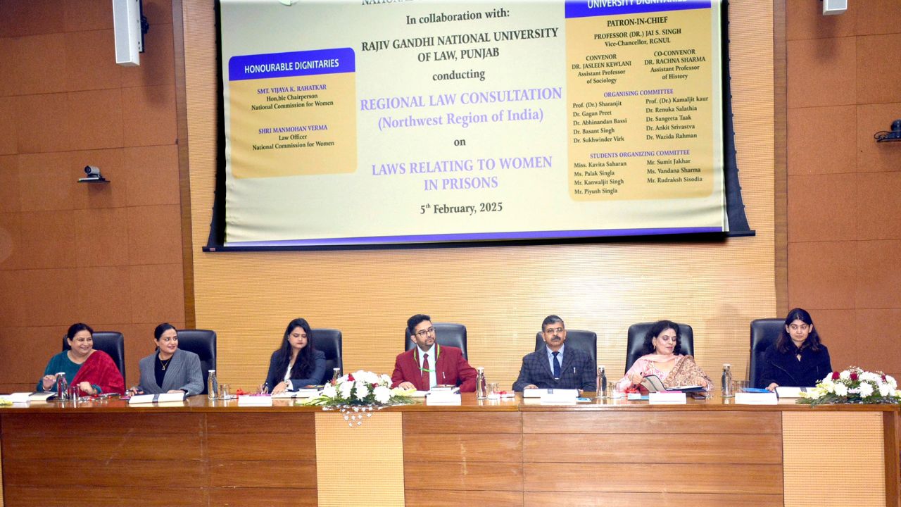 RGNUL Organises Consultation Program On Laws Related To Women In Prisons