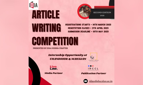 IDIA Odisha Chapter: 2nd Edition Of Article Writing Competition On Legal Frameworks Of Indian Securities Law [Register By 5th April]