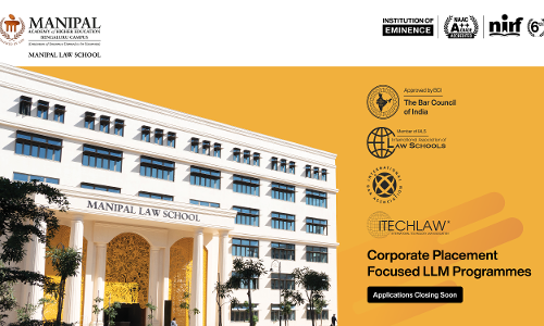 [Advt.] Manipal Law School At Manipal Academy Of Higher Education, Bengaluru