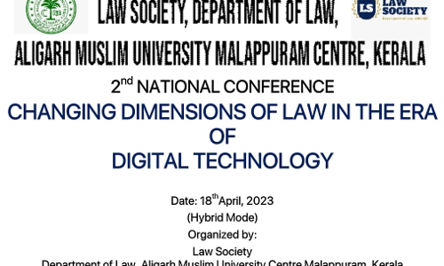 Call For Articles And Research Papers: 2nd National Conference On Changing Dimensions Of Law In The Era Of Digital Technology