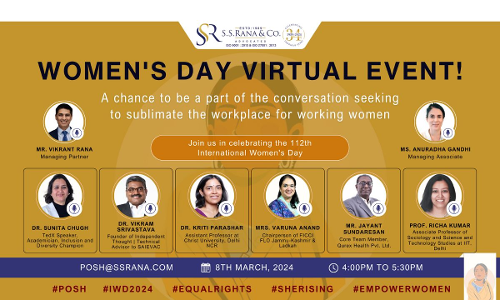 S.S. Rana & Co: Webinar On The Occassion Of International Womens Day
