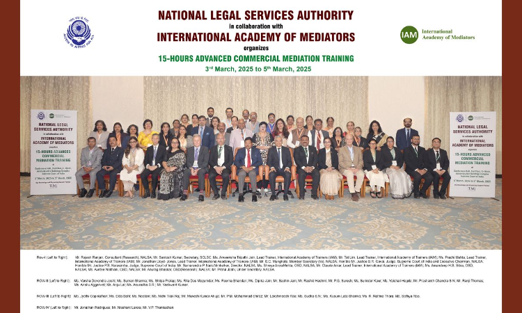 15-Hours Advanced Commercial Mediation Training Program Conducted By NALSA & International Academy Of Mediators At Supreme Court of India