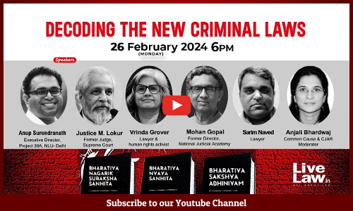 [LIVE NOW] Seminar On Decoding The Three New Criminal Laws