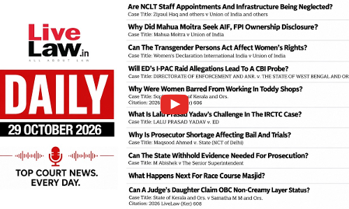 LiveLaw Daily | NCLT Crisis | Mahua Moitra | Transgender Rights | Mamata Banerjee & More LiveLaw Daily | NCLT Crisis | Mahua Moitra | Transgender Rights | Mamata Banerjee & More